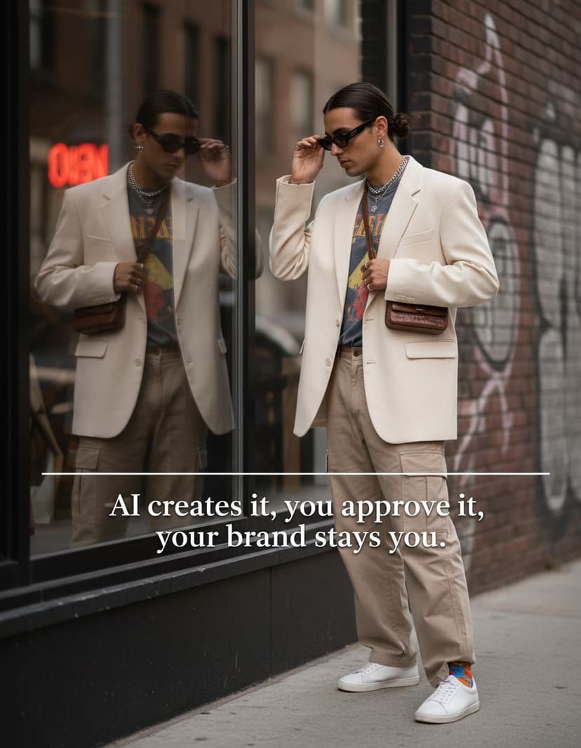 Influencer mirror selfie post